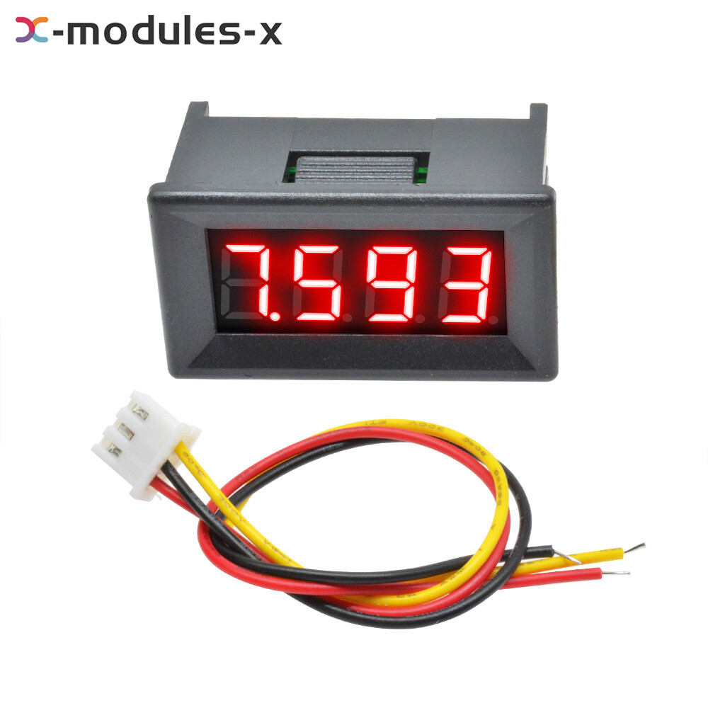 0.36\" Digital 3-Wires LED Panel Display 4-Bit DC0-100V Voltmeter Meter Tester U