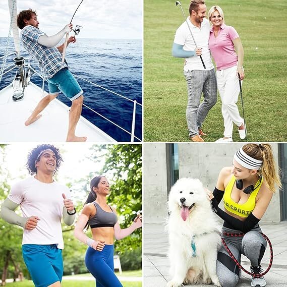 3 Pairs Cooling Arm Sleeves Cover UV Sun Protection Sports Outdoor For Men Women