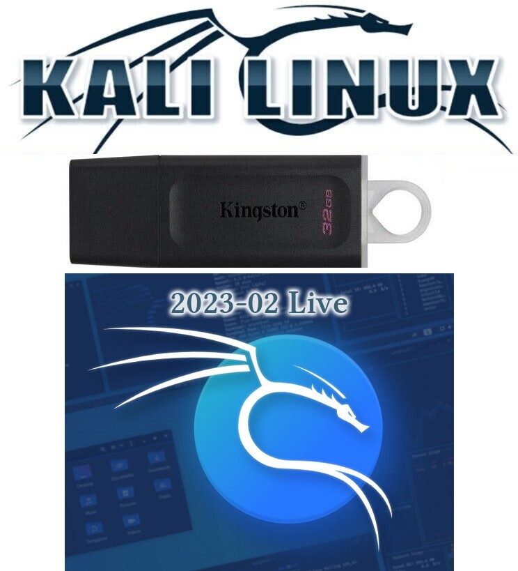 New Kali Linux 2023.4 64 Bit 32GB USB 3.2 Bootable Live Linux Operating System