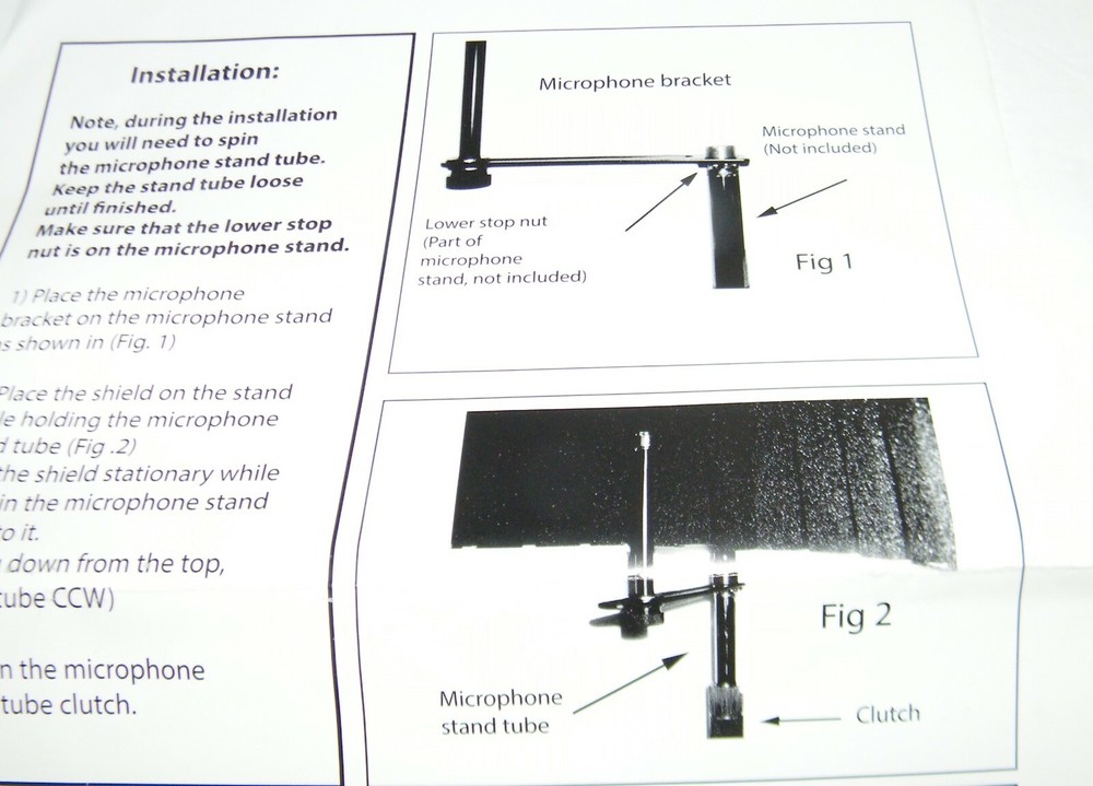 CAD VocalShield VS1 Foldable Stand-Mounted Acoustic Shield - Missing Mic Bracket