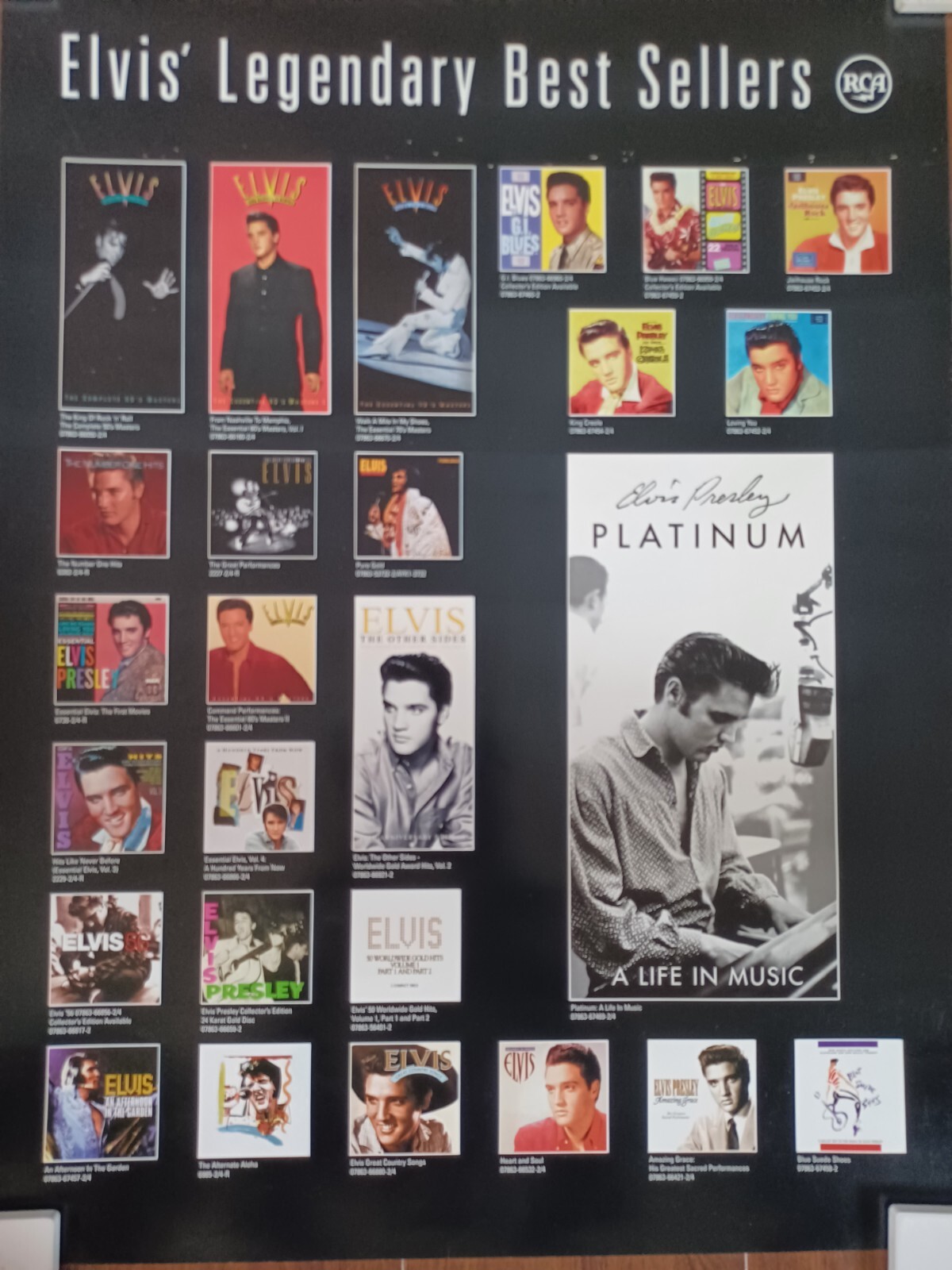 Lot of 4 Vintage Elvis Presley Promotional Album Vinyl Record Store RCA Posters