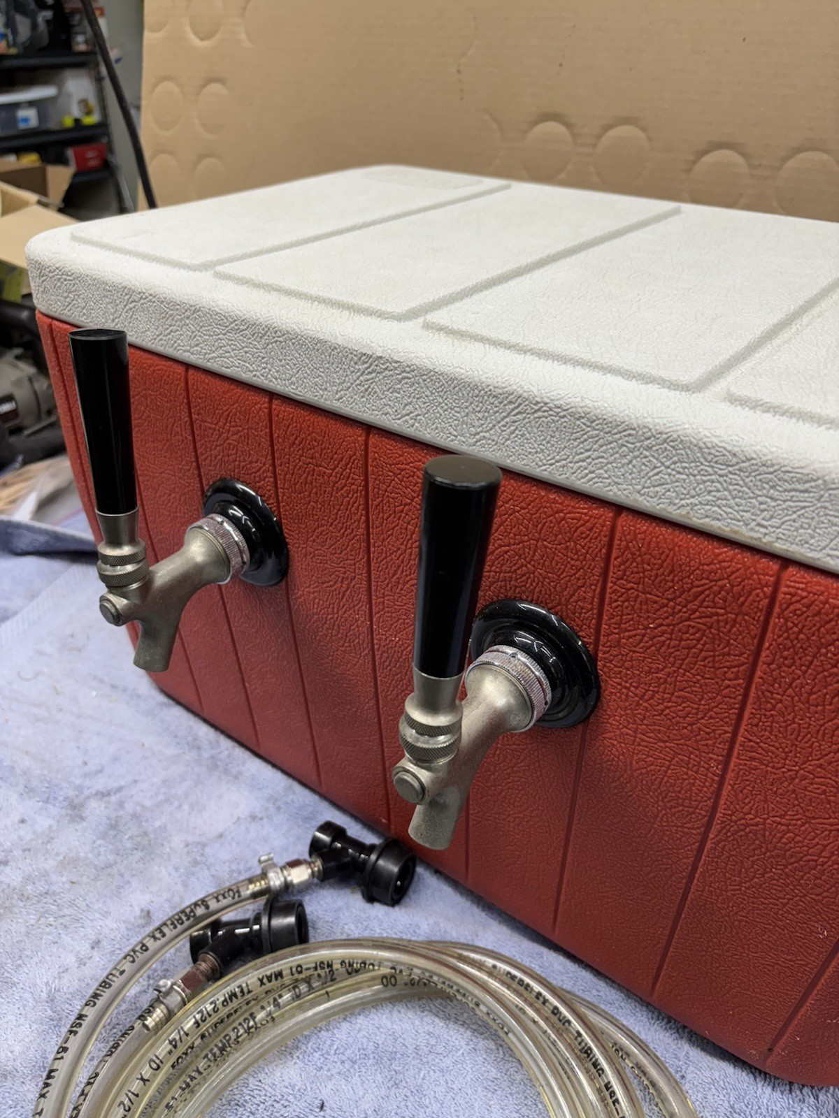 Jockey Box Cooler Beer Pop 2 Faucet, Cold Plate 35qt