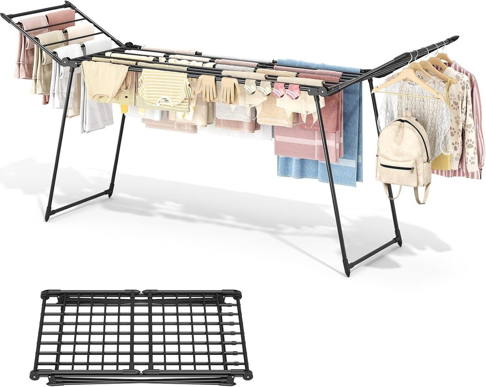 Clothes Drying Rack Foldable Large Drying Rack Clothing Retractable Metal