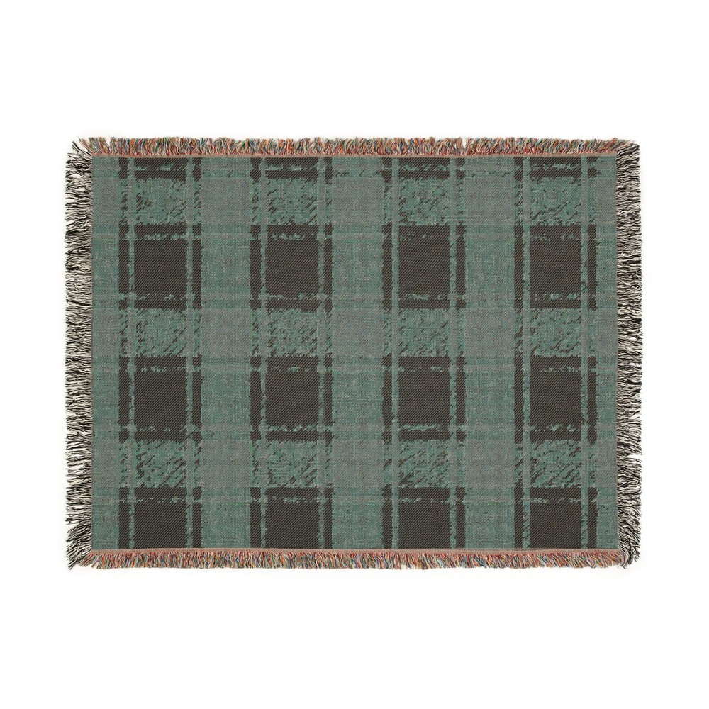 Plaid Pattern Woven Blanket | Pink or Green Check Throw