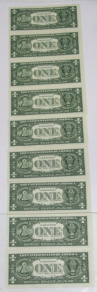🔥💥 2021 $1 SEQUENTIAL UNC LOT OF 9 💥🔥 MULTIPLE ERRORS! SEE DESC 👀💵