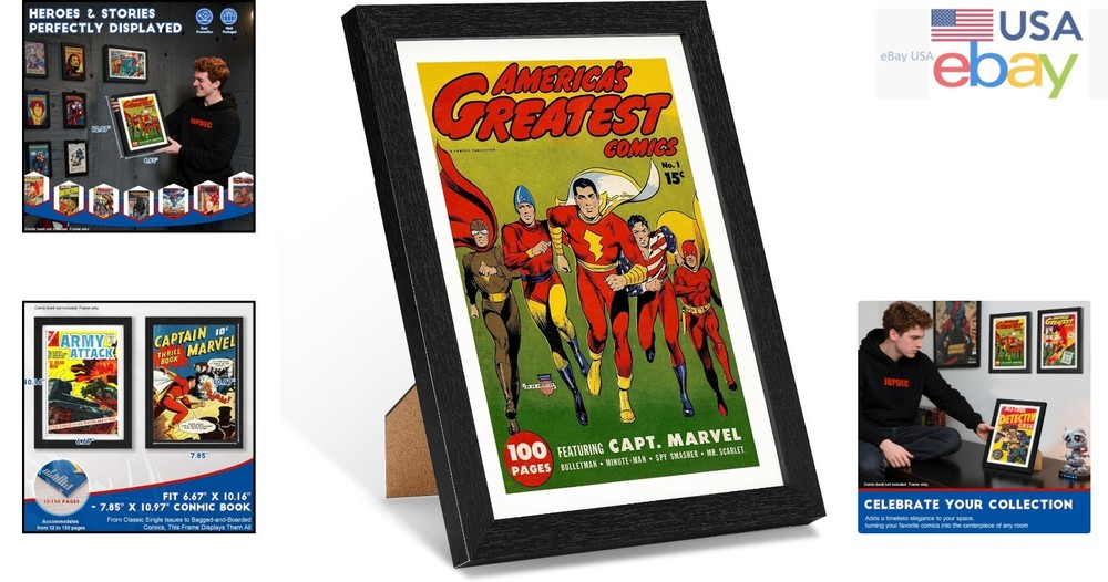 Comic Frame with Acrylic Sheet and Positioning Mat for Home Decor