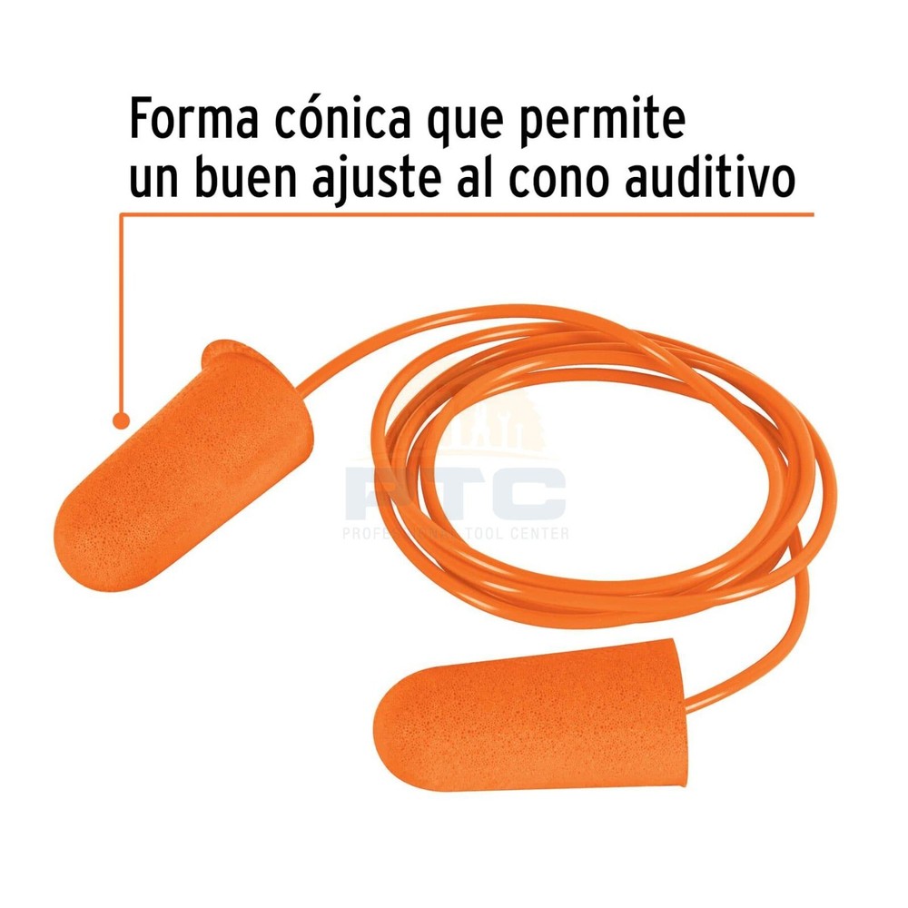 Truper TAC Disposable foam earplug with cord