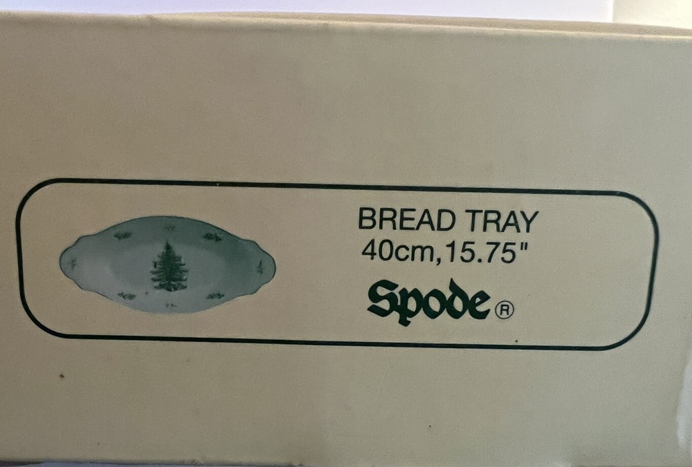 Spode Christmas Tree Bread Tray 15 1/2”.