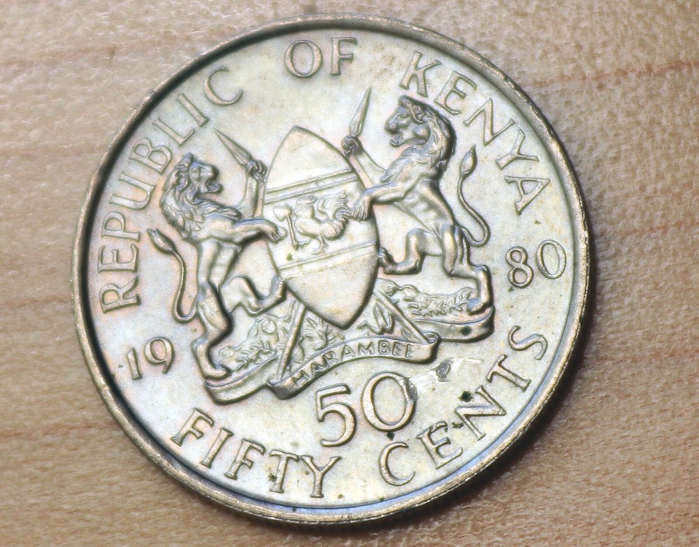 1980 Kenya 50 Cents