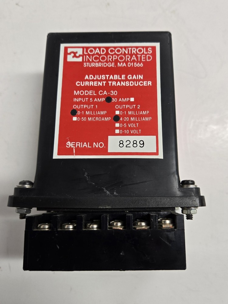 LOAD CONTROLS ADJUSTABLE GAIN CURRENT TRANSDUCER CA-30.