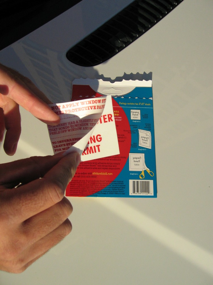 Sticker Shield Windshield Sticker Applicator for Easy Application - 4x6 2 Sheets
