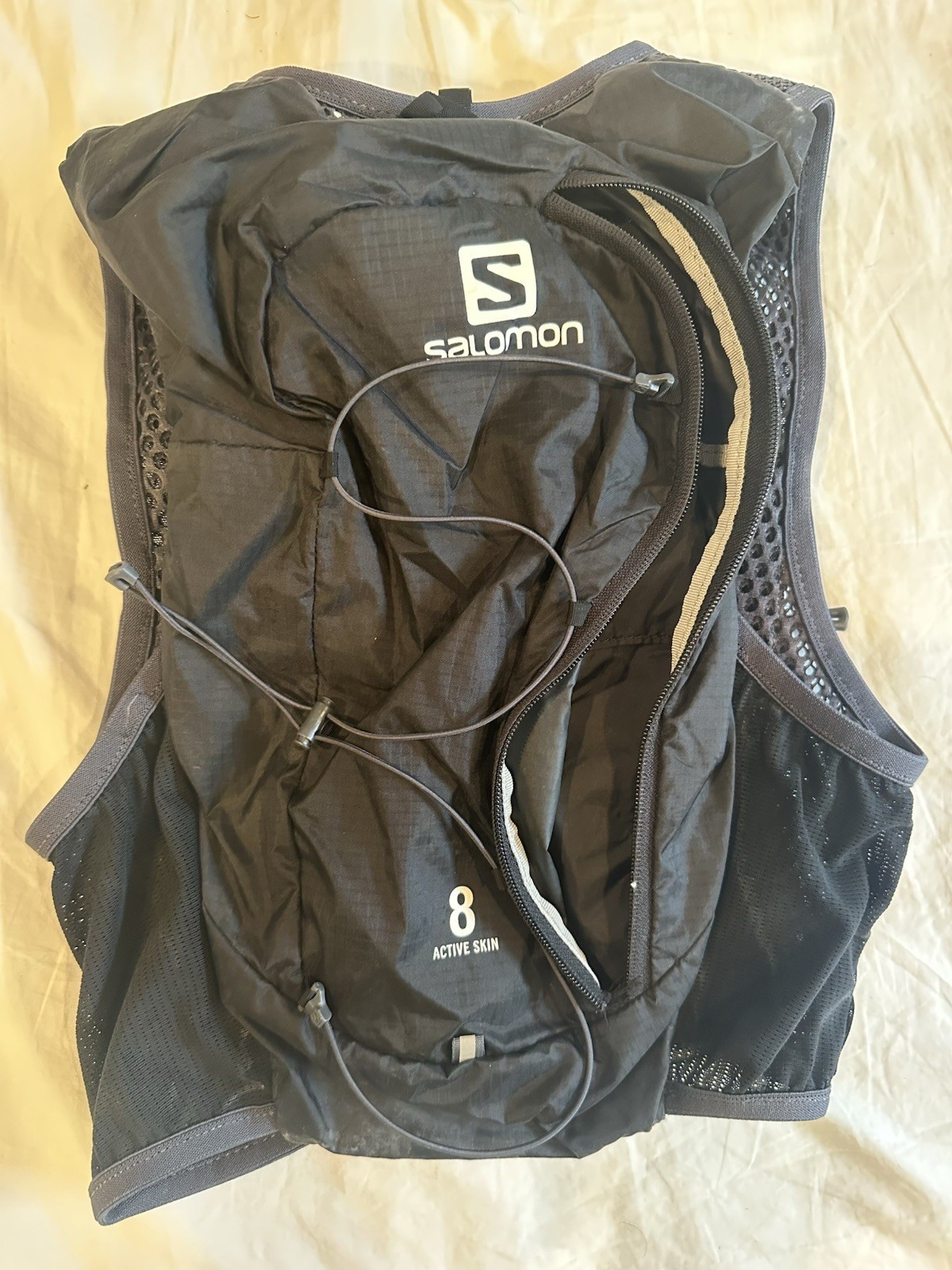 Salomon Active Skin 8L Running Vest - Black, Small, MISSING ZIPPER