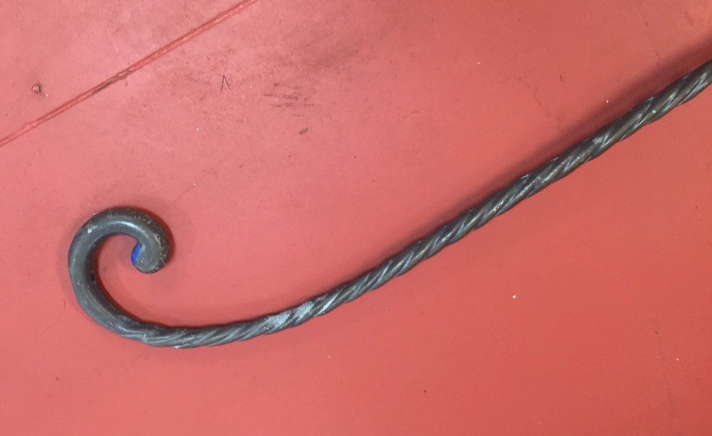 Antique Large Iron Wall Hook Decorative Piece