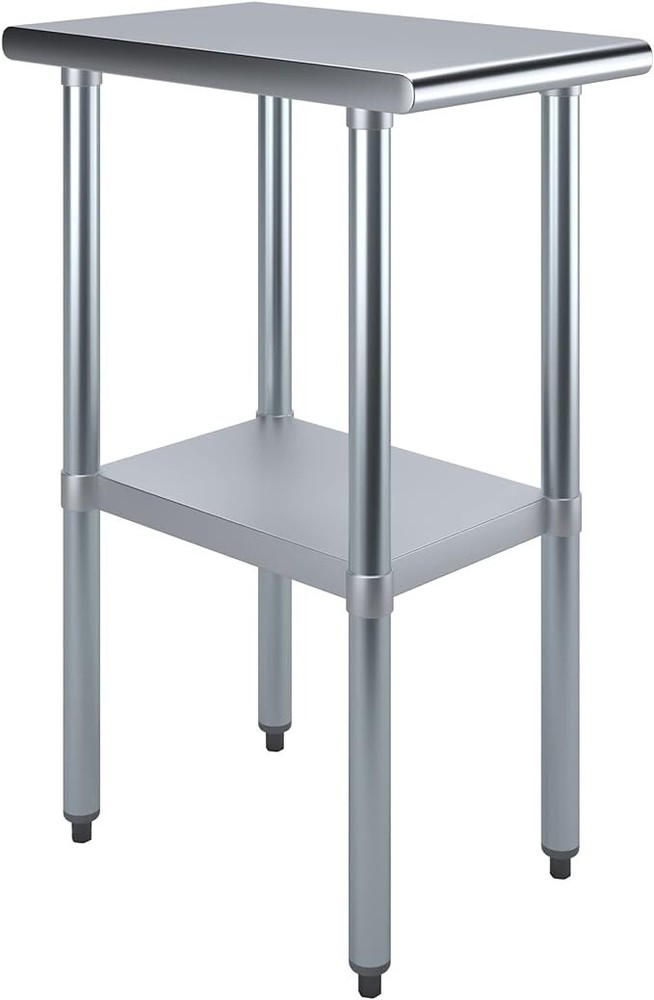 Stainless Steel Work Table with Undershelf 24" x 15" (Deep x Long)