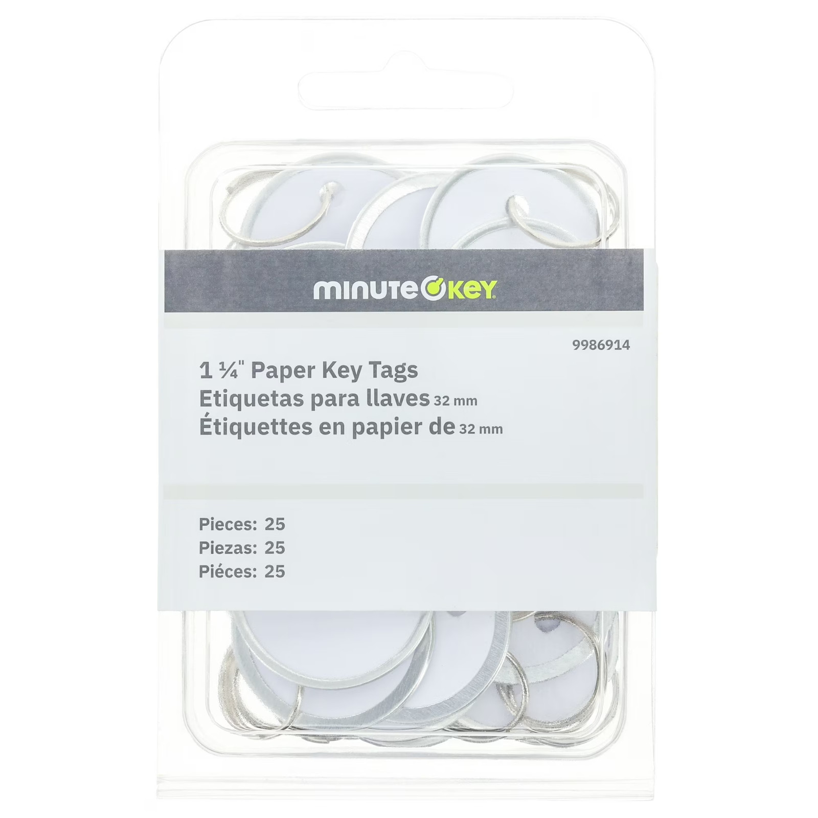 Paper Key Tags (1.25" in) Minute Key Brand