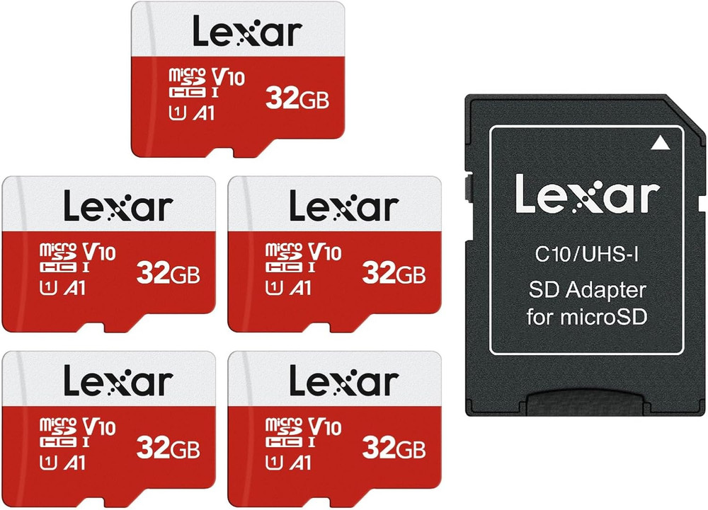 Lexar E-Series 32GB Micro SD Card 5 Pack, Microsdhc UHS-I Flash Memory Card with