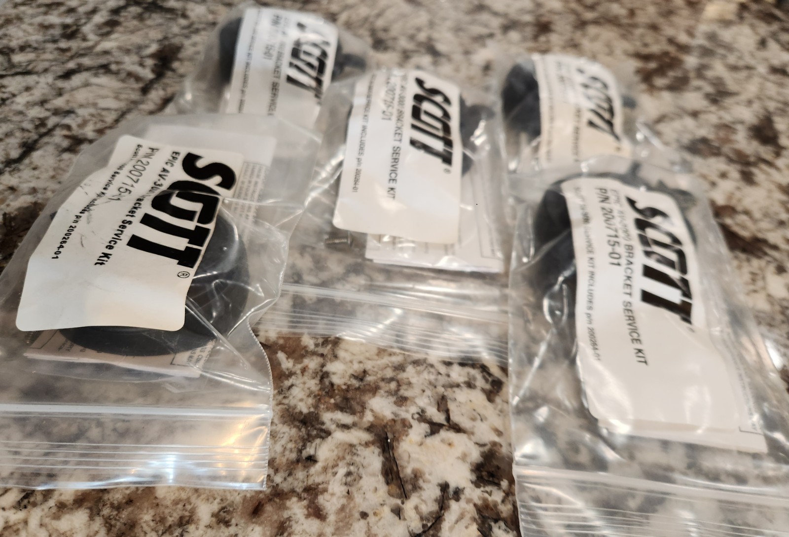 LOT of 5 NEW Scott AV3000 Mask Voice Amplifier Mounting BRACKETS SCBA 200715-01