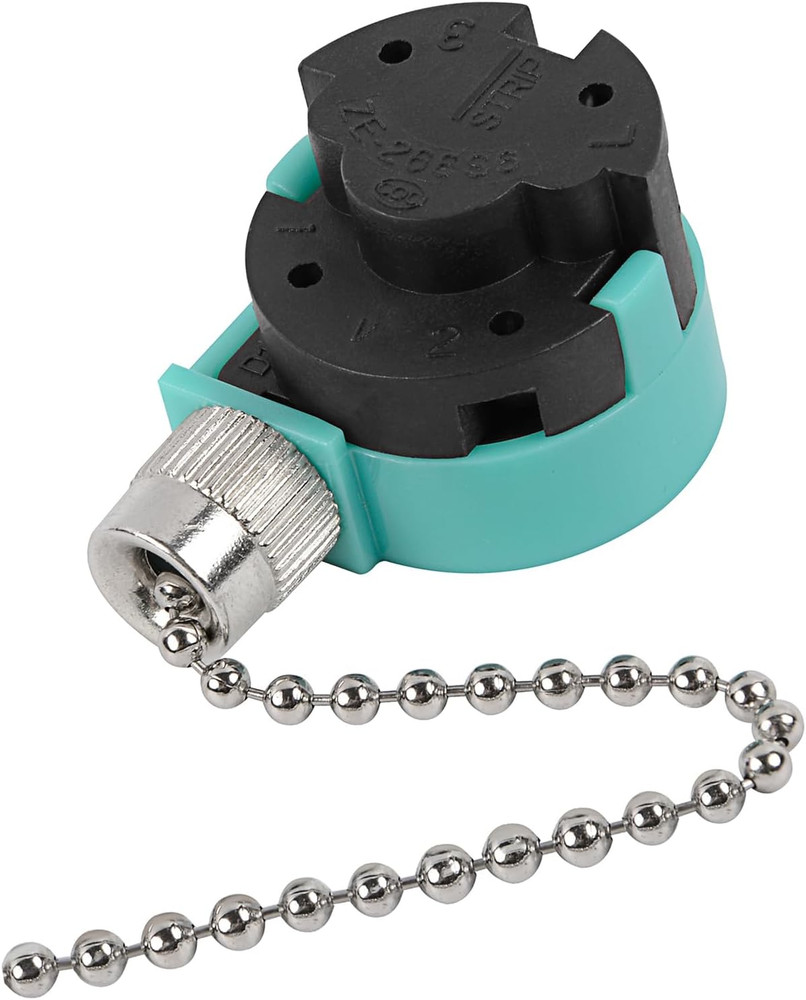 Ceiling Fan Switch, 4 Wire Zing Ear ZE-268S6 Pull Chain Switch Replacement 3 Spe