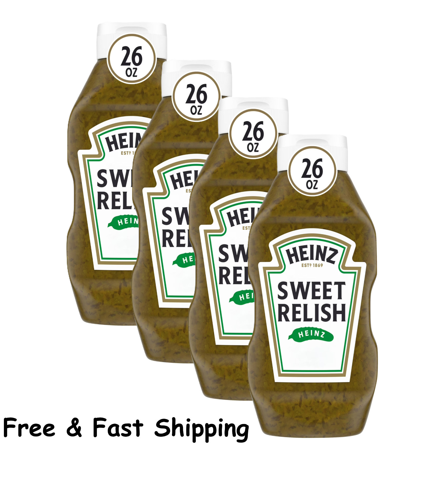 (4 pack) Heinz Sweet Relish, 26 fl oz bottle