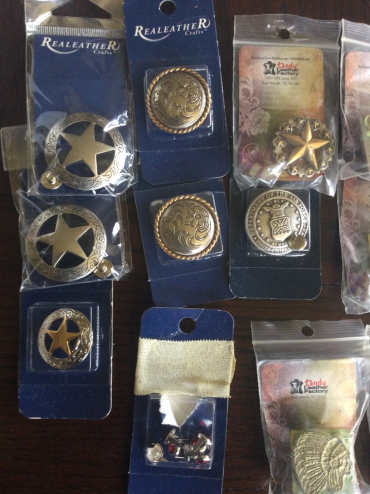 Tandy 3D leather stamps 15pc+ extras