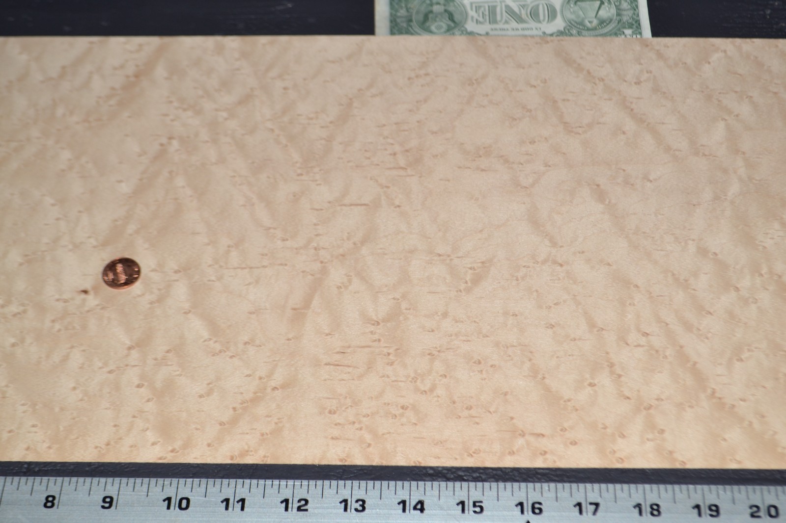 Birdseye Maple Raw Wood Veneer Sheet 10.5 x 36 inches 1/42nd thick 8630-41