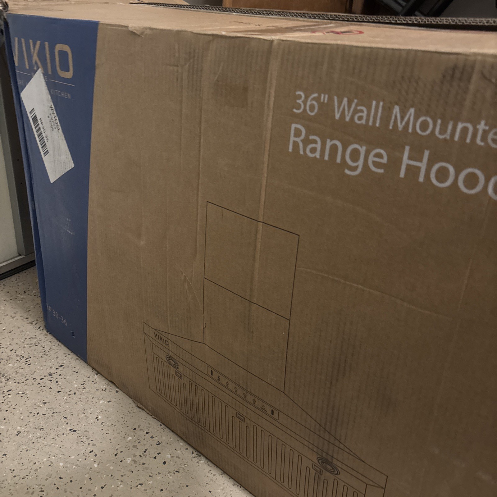 VIKIO 36 in. 900 CFM Wall Mount Range Hood in Stainless Steel W/Charcoal Filter