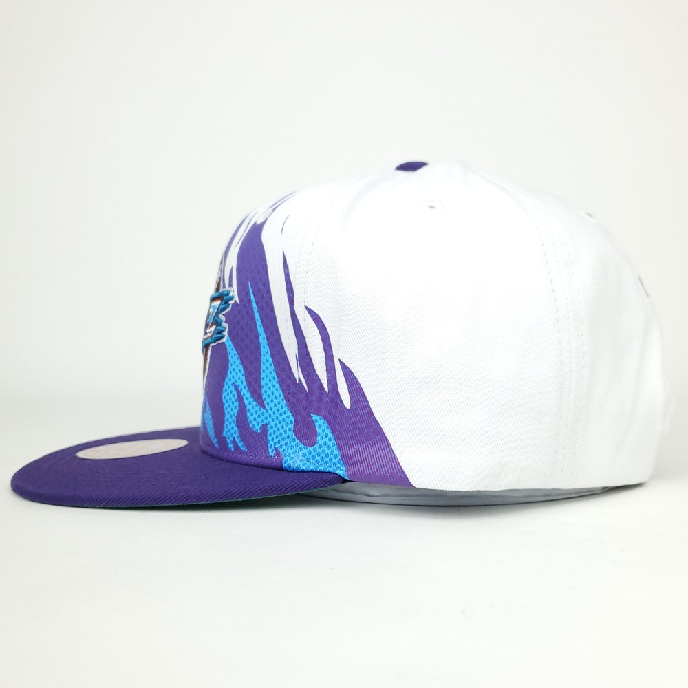 Utah Jazz Mitchell & Ness Snapback Cap Hat 3D Logo Gradient Flame Art NWT