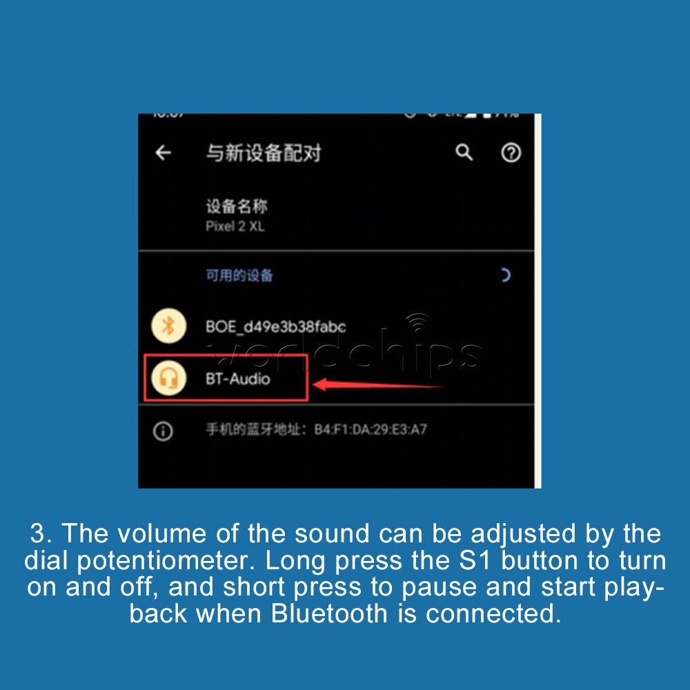 5W*2 Bluetooth 4.2 Audio Module Lossless 2-CH Stereo Low Power Consumption