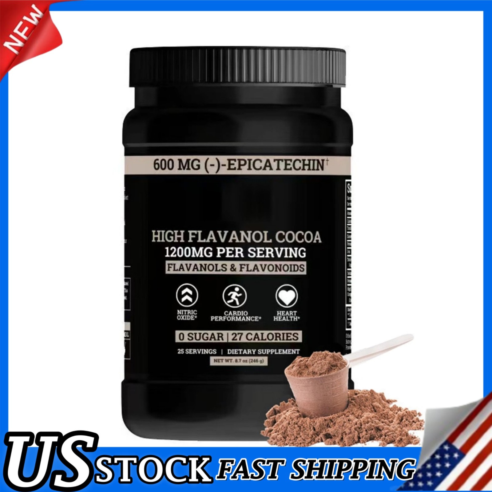 Black Forest High Flavanol Cocoa Powder Flavonoids Supplement 1200 mg⭐