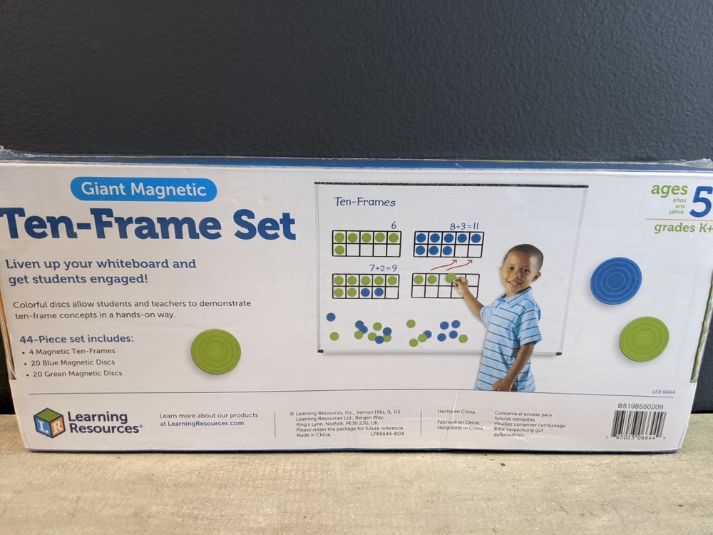 Lakeshore Learning TEN-FRAME SET Math Teaching Counting Resources Giant Magnetic
