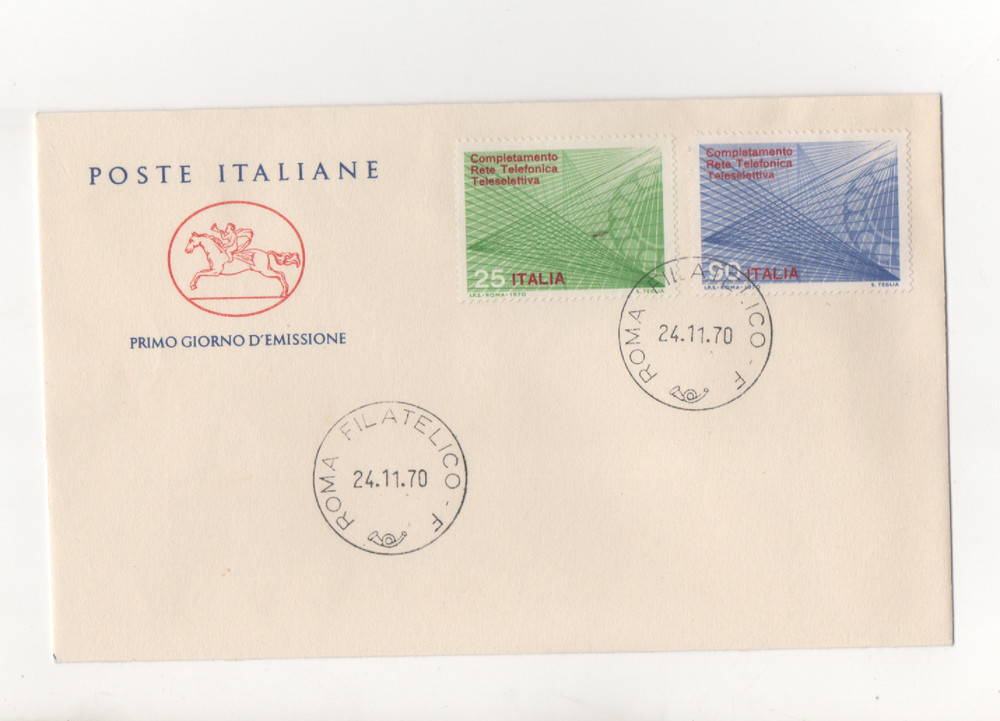 ITALY - FDC - 1970 - COMPLETION - NETWORK - TELEPHONE - TELESELECTIVE