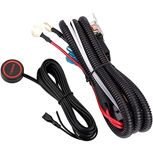 Horn Button Switch, Waterproof Train Horn Wiring Kit, flat button and wire