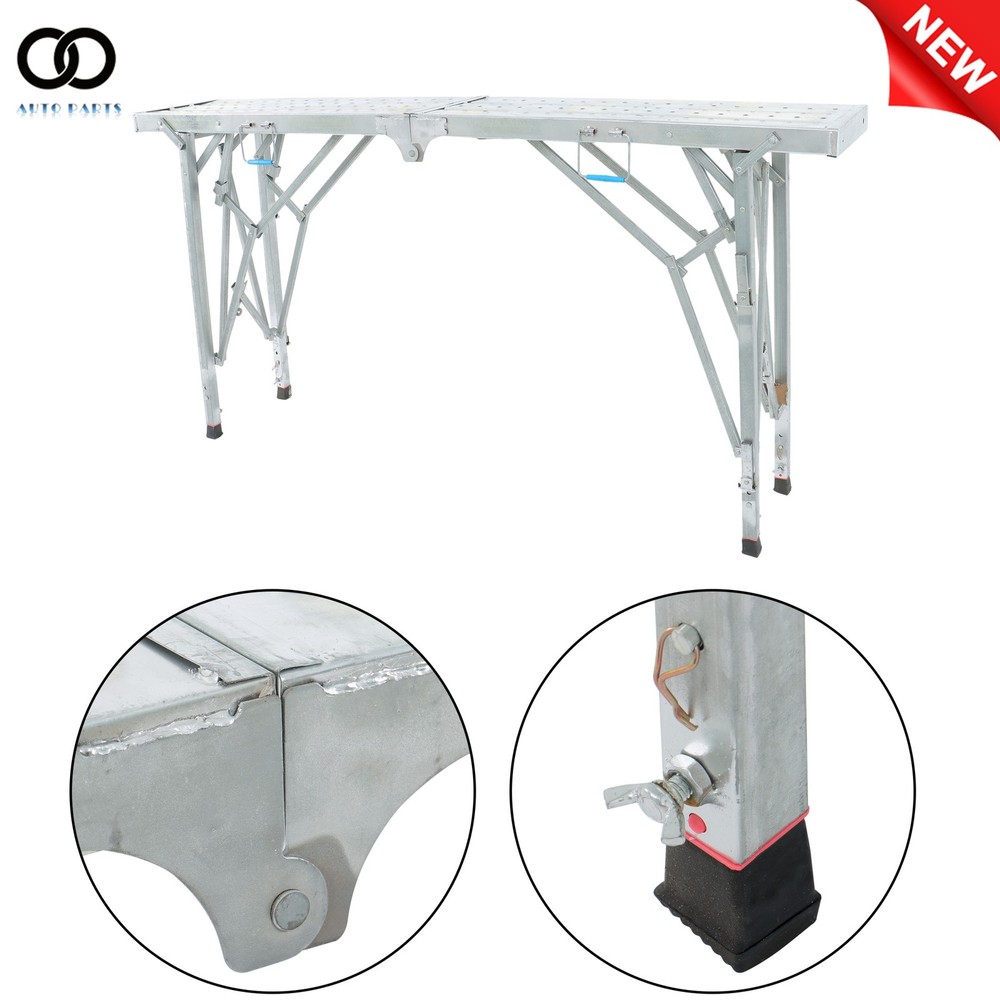 Scaffolding, Adjustable Height Work Platform Scaffold Tower Ladder Stool 1.8M