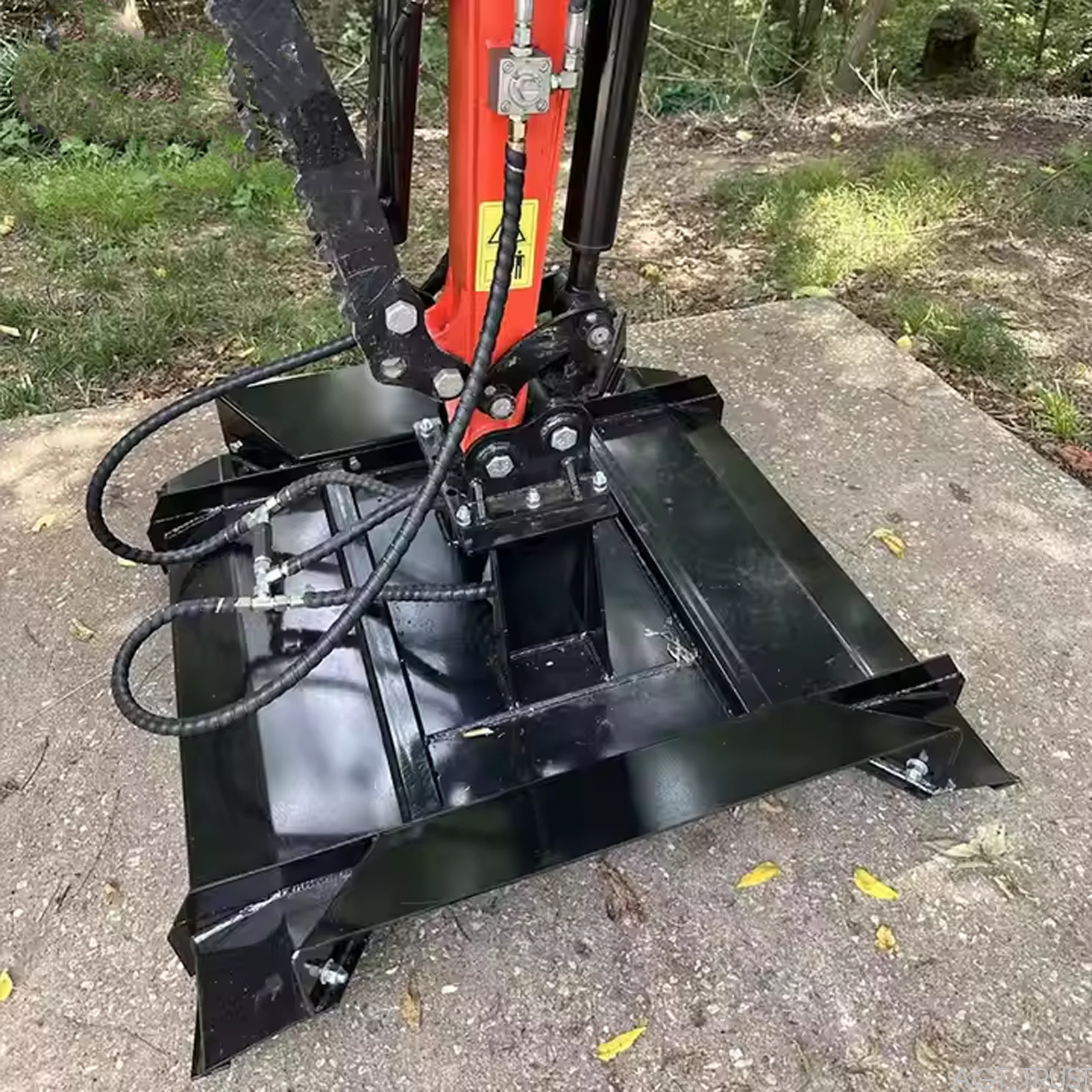AGT 35in Black Brush Mower Mini Excavator Cutter Mower Attachment 110KG |12EX-RC