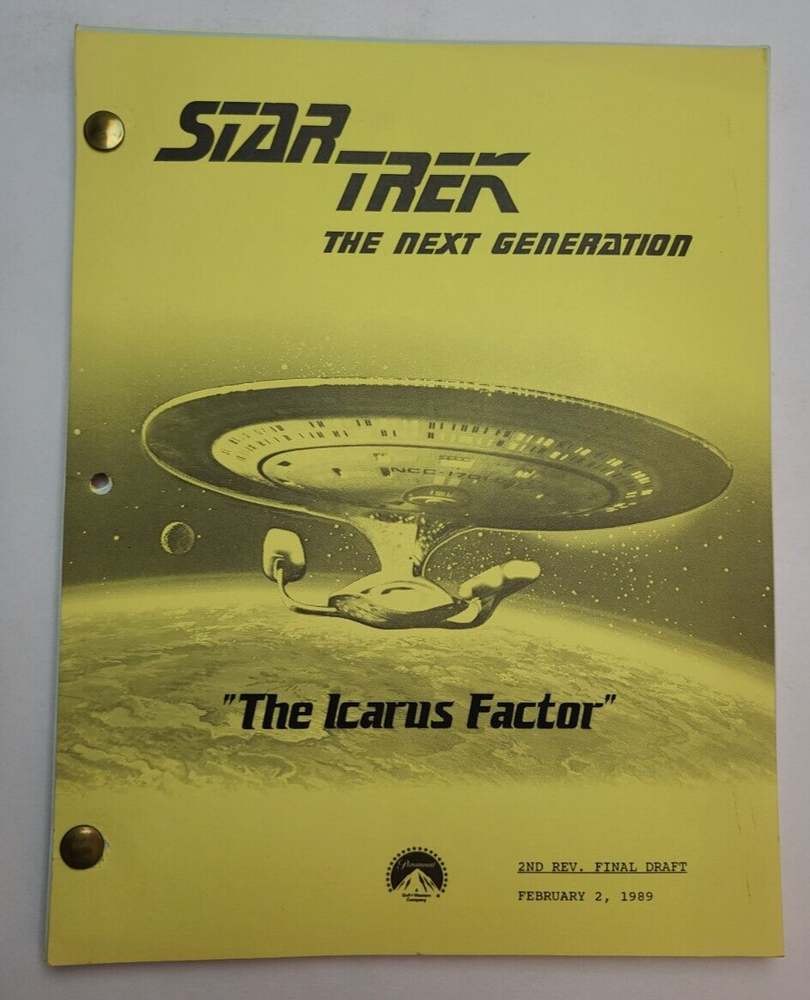 STAR TREK: THE NEXT GENERATION / David Assael 1989 TV Script "The Icarus Factor"