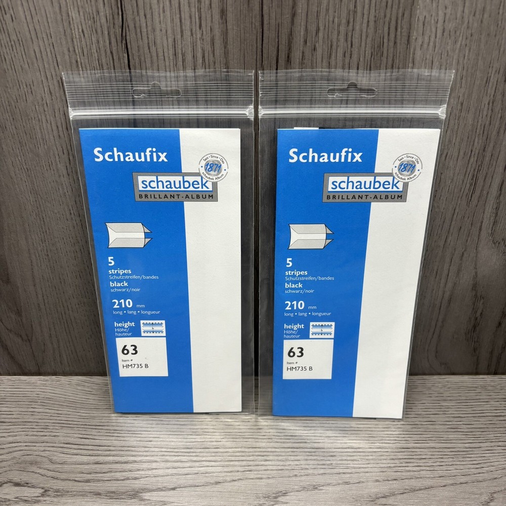 Schaubek Schaufix 210 X 63 MM  long  strip/stripe Black HM735 B New In Pack