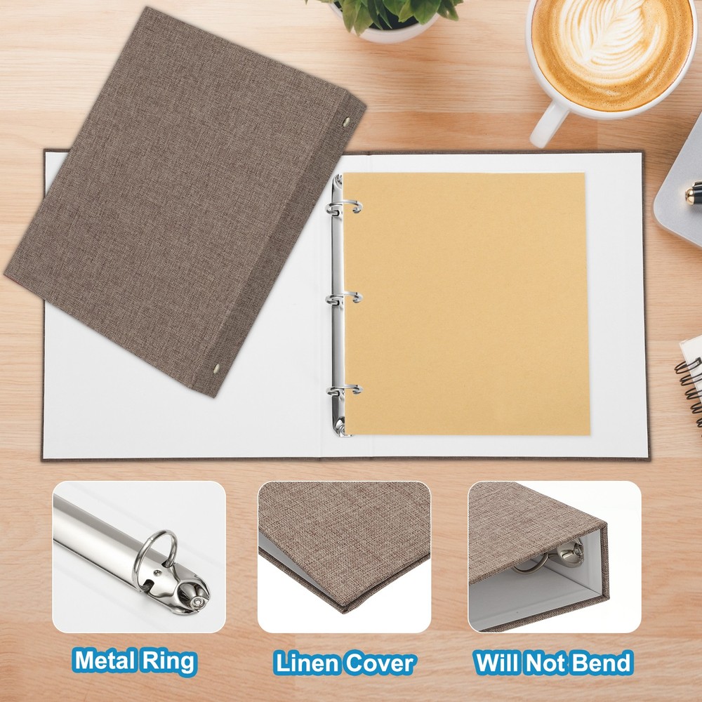 3 Ring Binder, A5 Size Flexible Round Binder, Dark Gray