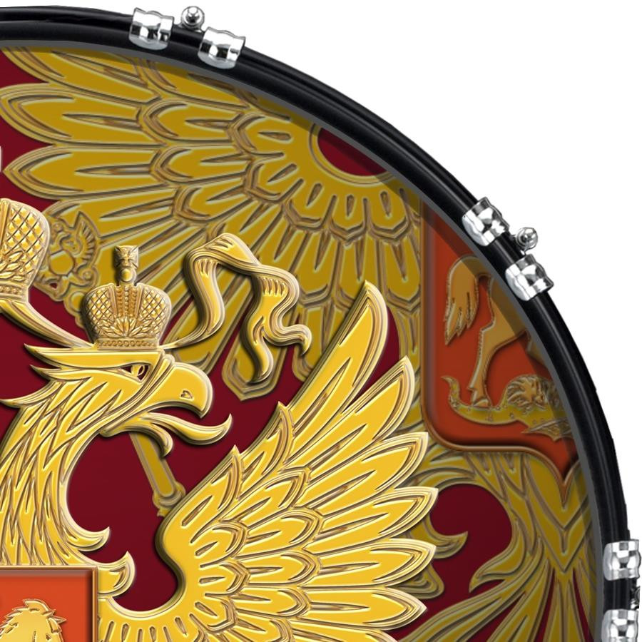 20" Custom Bass Kick Drum Front Head Graphical Flag Russian 2
