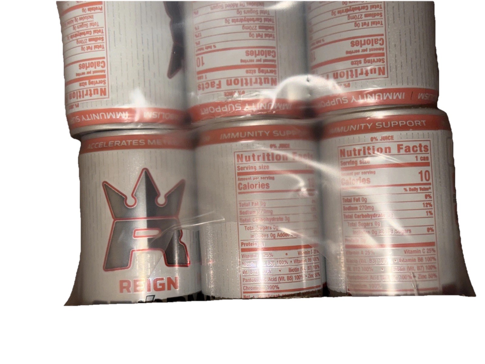 Reign Storm Peach Nectarine CASE of 24 CANS (12 FL OZ) SHIPS FREE BY UPS GROUND