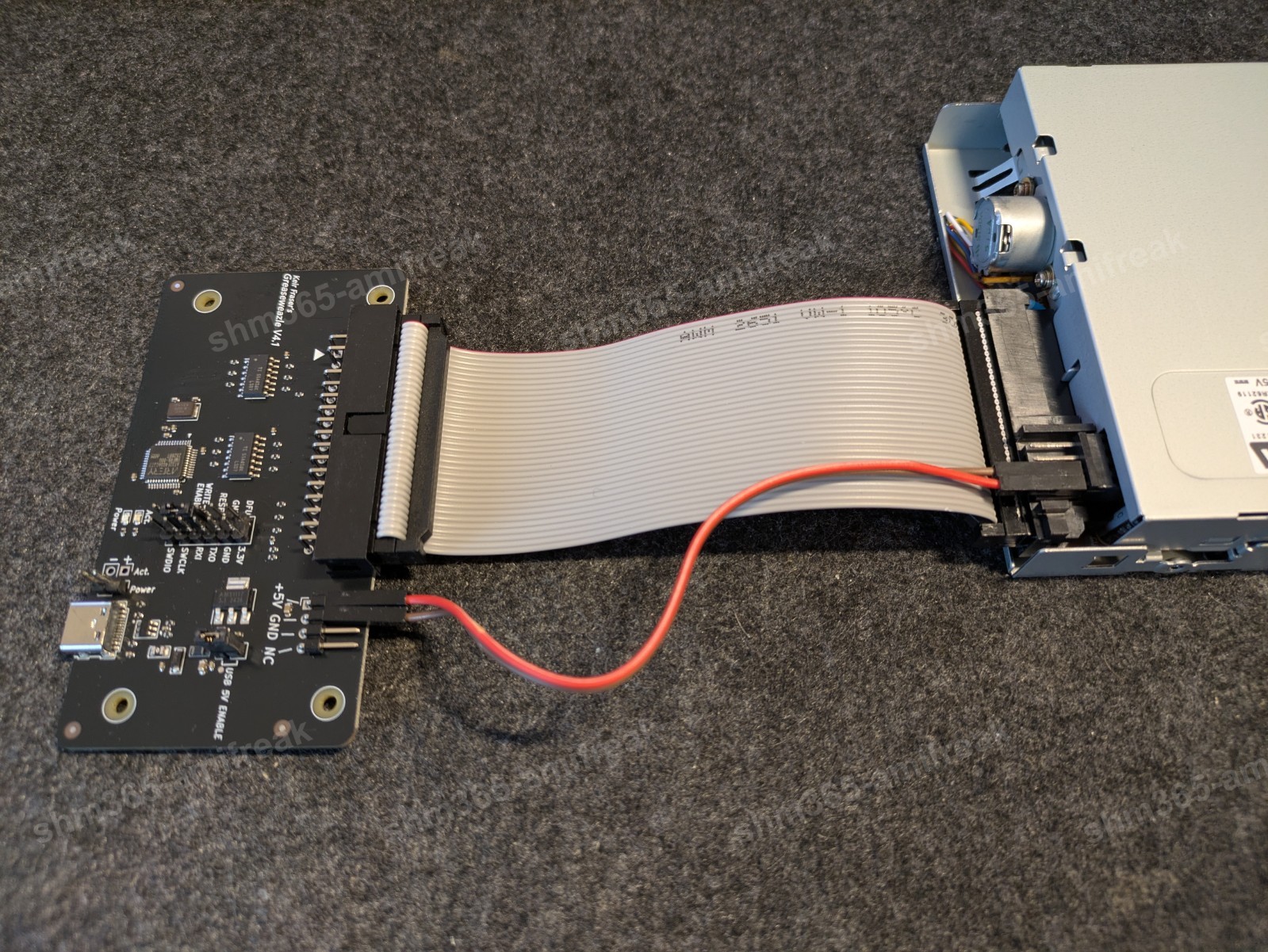 💾 GREASEWEAZLE V4.1 USB FLOPPY ADAPTER + BLACK PCB + MINI SET - AMIGA