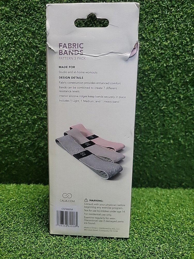 Galia Fabric Bands Pattern 3-Pack for Studio & At-Home Workouts