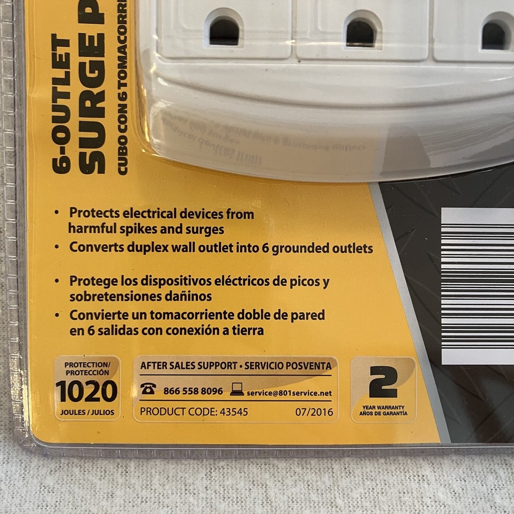 ELECTRICAL WORK ZONE 6-OUTLET SURGE PROTECTOR CUBE - Great Protection