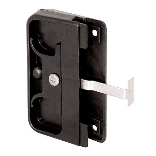 A 142 Black Plastic Mortise Style Screen Door Latch and Pull (Single Pack)