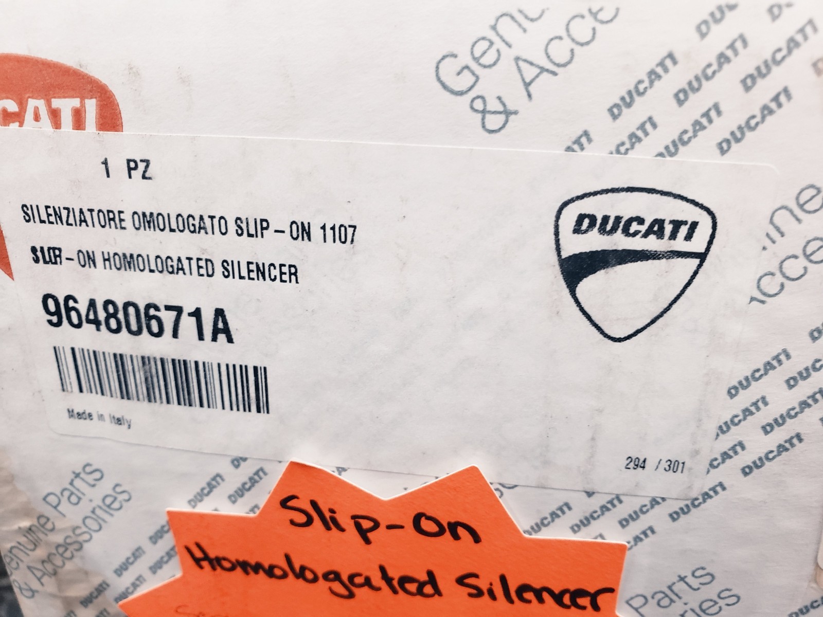 New Genuine Ducati 800 Scrambler Homologated Slip-On Shotgun Exhaust 96480671A