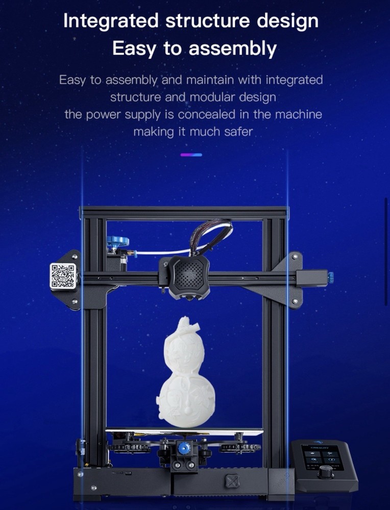 Creality Ender-3 V2 3D Printer | Silent Board | Glass Bed | Open Box