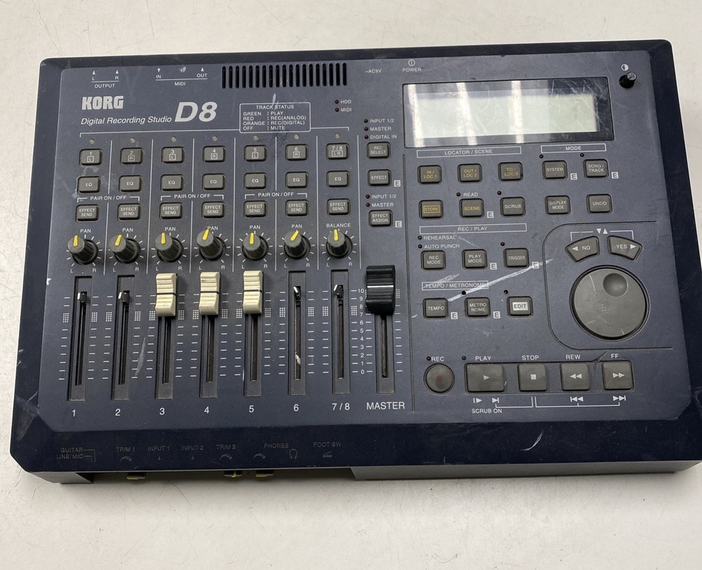 Korg D8 digital multitrack recorder For parts Only