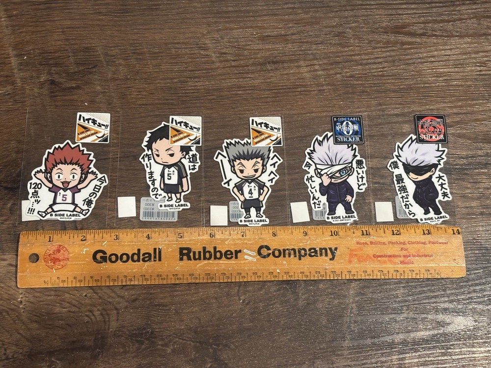 B Side Label 5 sticker Lot NWT Anime