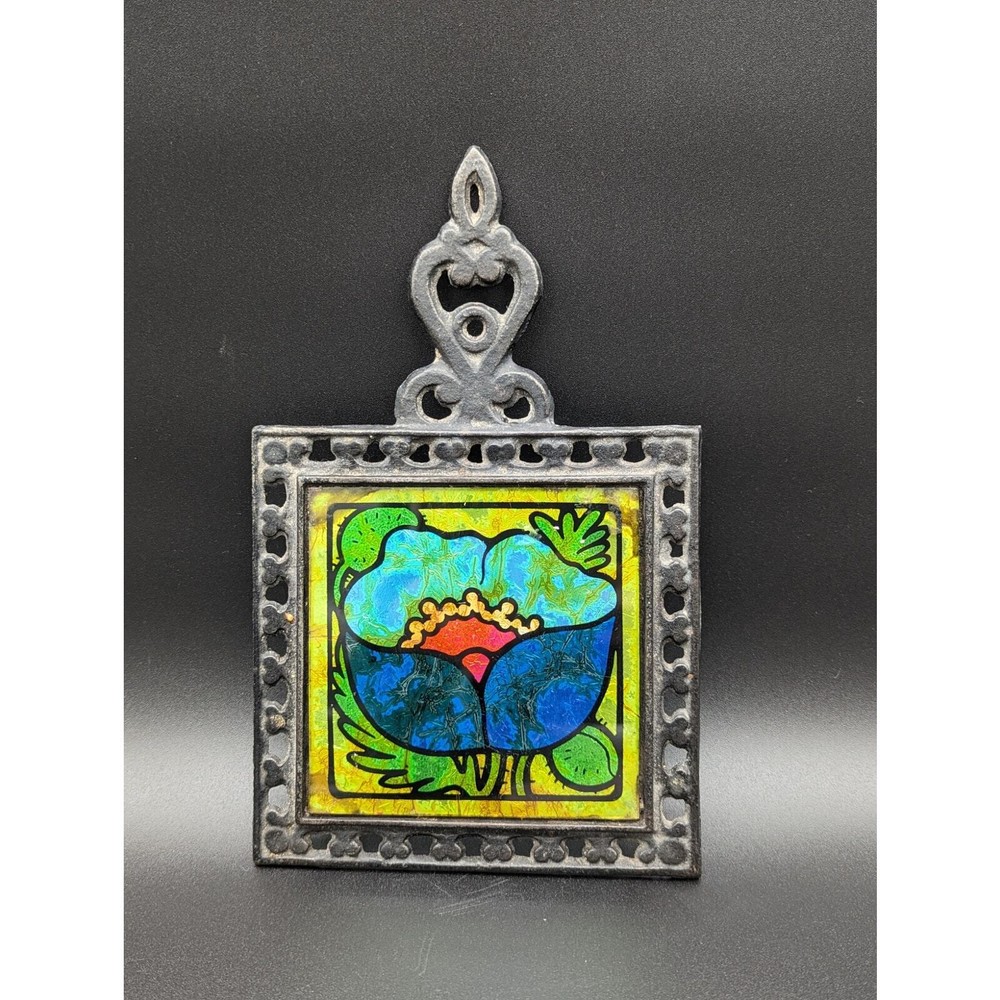 Vintage Cast Iron Multicolour Kitchen Trivet
