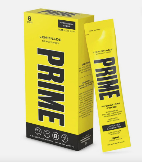 Prime Hydration LEMONADE two 6 stick boxes