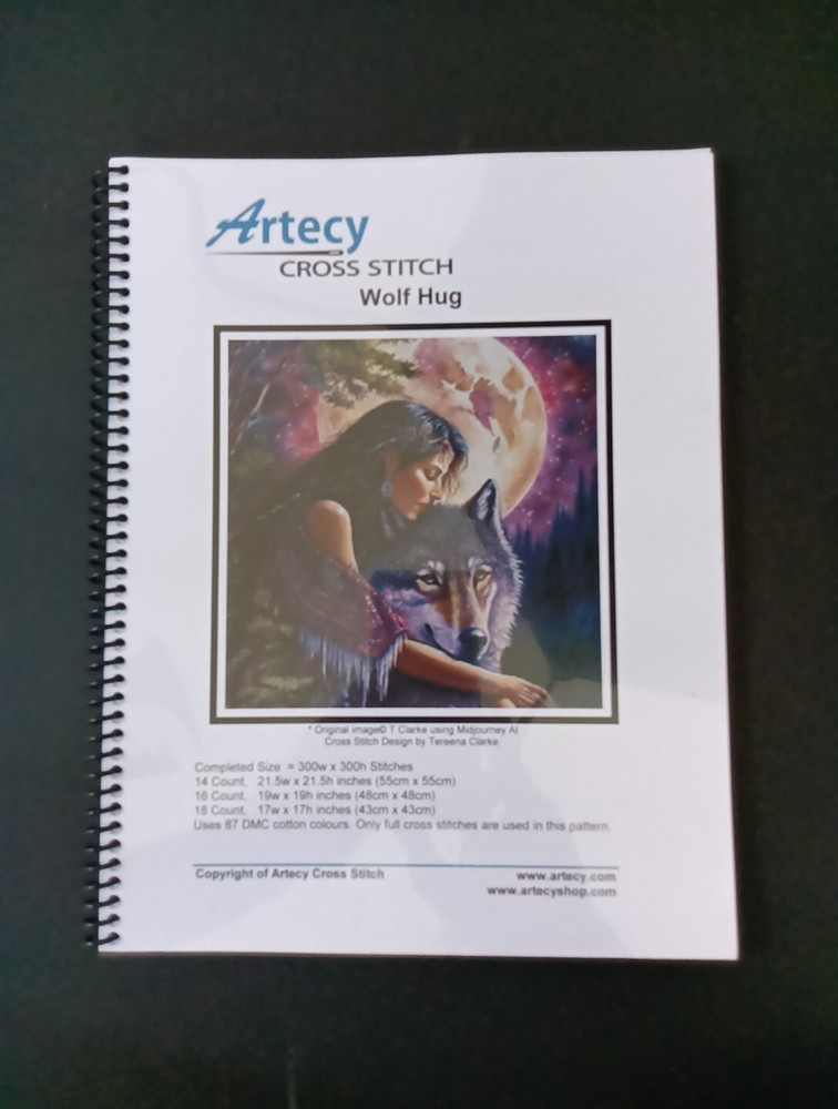 WOLF HUG Artecy Counted Cross Stitch Pattern